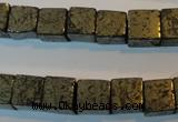 CPY353 15.5 inches 10*10mm cube pyrite gemstone beads wholesale