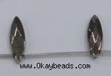 CPY398 Top drilled 8*30mm faceted marquise pyrite gemstone beads