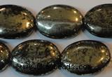 CPY42 16 inches 18*25mm oval pyrite gemstone beads wholesale