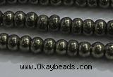 CPY421 15.5 inches 2.5*4mm rondelle pyrite gemstone beads