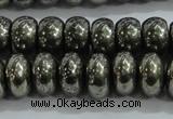 CPY423 15.5 inches 5*8mm rondelle pyrite gemstone beads