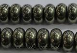 CPY424 15.5 inches 6*10mm rondelle pyrite gemstone beads