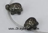 CPY558 Top drilled 13*18mm tortoise pyrite gemstone beads