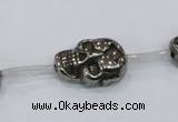 CPY562 15.5 inches 13*18mm skull pyrite gemstone beads