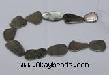 CPY586 15.5 inches 20*25mm - 30*40mm freeform pyrite gemstone beads