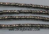 CPY606 15.5 inches 2*3mm heishi pyrite gemstone beads