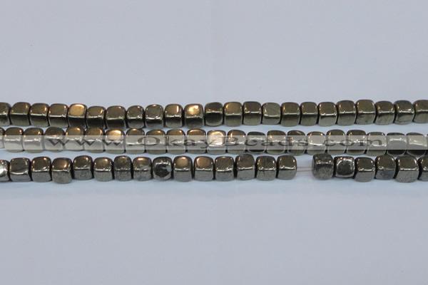 CPY620 15.5 inches 8*8mm cube pyrite gemstone beads