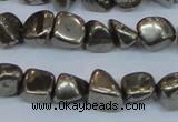 CPY622 15.5 inches 5*8mm - 6*10mm nuggets pyrite gemstone beads