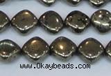 CPY648 15.5 inches 10*10mm diamond pyrite gemstone beads wholesale