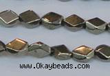 CPY651 15.5 inches 6*8mm pyrite gemstone beads wholesale