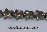 CPY658 15.5 inches 12*12mm star pyrite gemstone beads