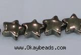 CPY659 15.5 inches 14*14mm star pyrite gemstone beads