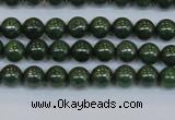 CPY760 15.5 inches 4mm round pyrite gemstone beads wholesale