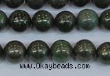 CPY763 15.5 inches 10mm round pyrite gemstone beads wholesale