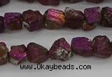 CPY801 15.5 inches 6*10mm - 8*12mm nuggets plated pyrite beads