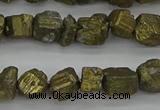 CPY802 15.5 inches 6*10mm - 8*12mm nuggets plated pyrite beads