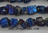 CPY805 15.5 inches 6*10mm - 8*12mm nuggets plated pyrite beads