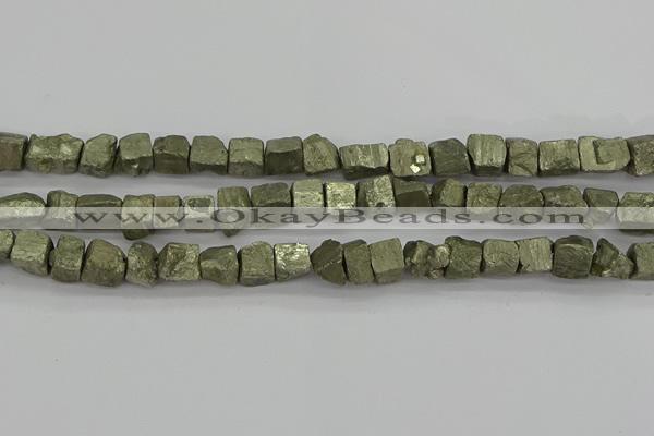 CPY808 15.5 inches 8*10mm - 10*12mm nuggets pyrite beads