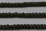 CPY810 15.5 inches 2*3mm faceted rondelle matte pyrite beads