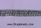 CQJ250 15.5 inches 4mm round matte Qinghai jade beads