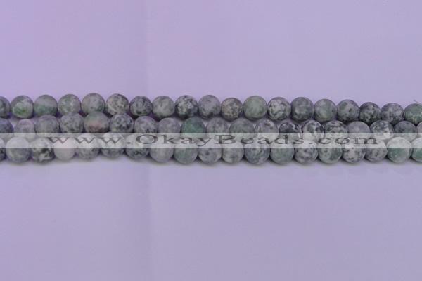 CQJ250 15.5 inches 4mm round matte Qinghai jade beads