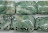 CQJ76 15.5 inches 18*25mm rectangle Qinghai jade beads wholesale