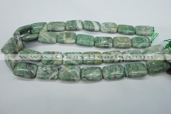 CQJ76 15.5 inches 18*25mm rectangle Qinghai jade beads wholesale