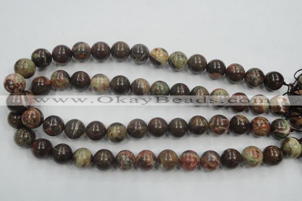 CRA04 15.5 inches 14mm round natural rainforest agate gemstone beads