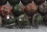 CRA105 15.5 inches 16mm faceted round rainforest agate beads