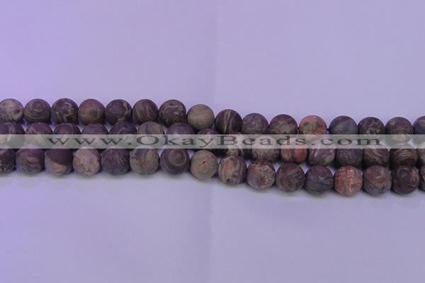 CRA124 15.5 inches 12mm round matte rainforest agate beads