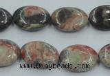 CRA15 15.5 inches 13*18mm oval natural rainforest agate beads