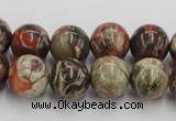 CRA152 15.5 inches 12mm round rainforest agate beads wholesale