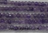 CRB102 15.5 inches 2.5*4mm faceted rondelle amethyst beads