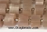 CRB1058 15.5 inches 5*8mm - 6*8mm faceted tyre moonstone beads