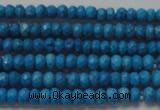 CRB107 15.5 inches 2.5*4mm faceted rondelle dyed turquoise beads