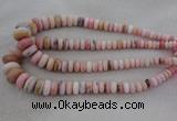 CRB1106 15.5 inches 5*8mm - 9*18mm rondelle pink opal beads