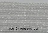 CRB112 15.5 inches 2.5*4mm faceted rondelle white crystal beads