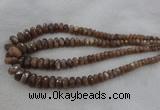 CRB1132 15.5 inches 5*8mm - 9*18mm faceted rondelle moonstone beads