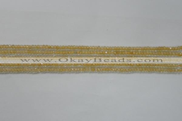 CRB114 15.5 inches 3*4.5mm faceted rondelle citrine gemstone beads