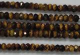 CRB116 15.5 inches 3*5mm faceted rondelle yellow tiger eye beads