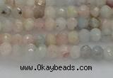 CRB1201 15.5 inches 3*4mm faceted rondelle morganite beads