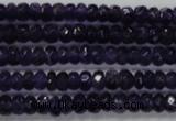 CRB121 15.5 inches 4*6mm faceted rondelle amethyst beads