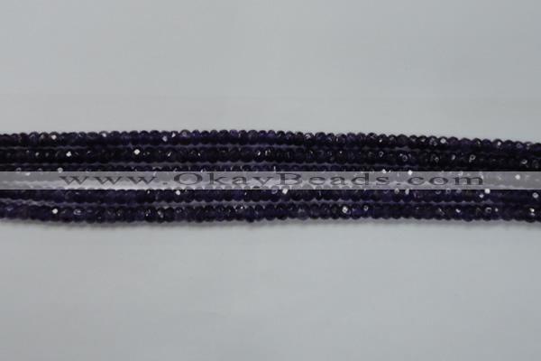 CRB121 15.5 inches 4*6mm faceted rondelle amethyst beads