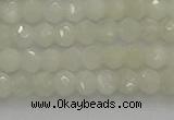 CRB1211 15.5 inches 4*6mm faceted rondelle white moonstone beads