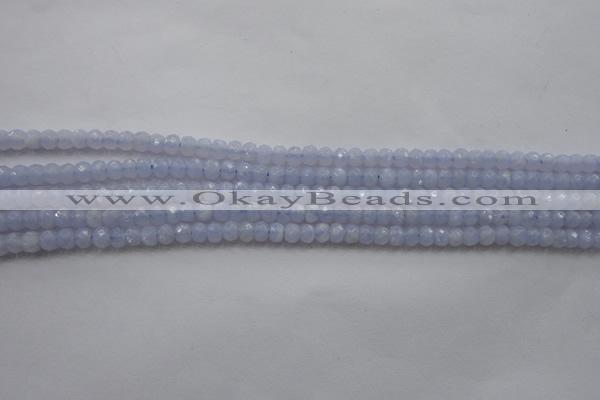 CRB123 15.5 inches 2.5*4mm faceted rondelle blue lace agate beads