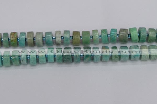 CRB1235 15.5 inches 8*16mm tyre amazonite gemstone beads