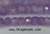 CRB1270 15.5 inches 4*6mm faceted rondelle lavender amethyst beads