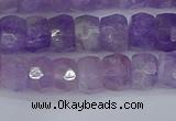 CRB1271 15.5 inches 5*8mm faceted rondelle lavender amethyst beads