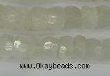 CRB1279 15.5 inches 5*8mm faceted rondelle white moonstone beads