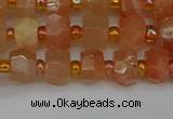 CRB1290 15.5 inches 4*6mm faceted rondelle moonstone beads